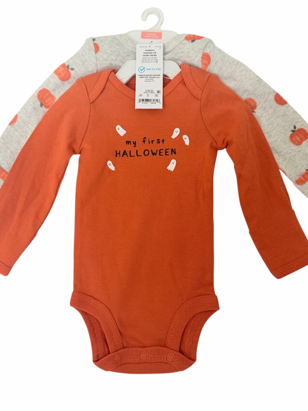 Carter's My First Halloween 2 Pack Newborn Bodysuits NWT